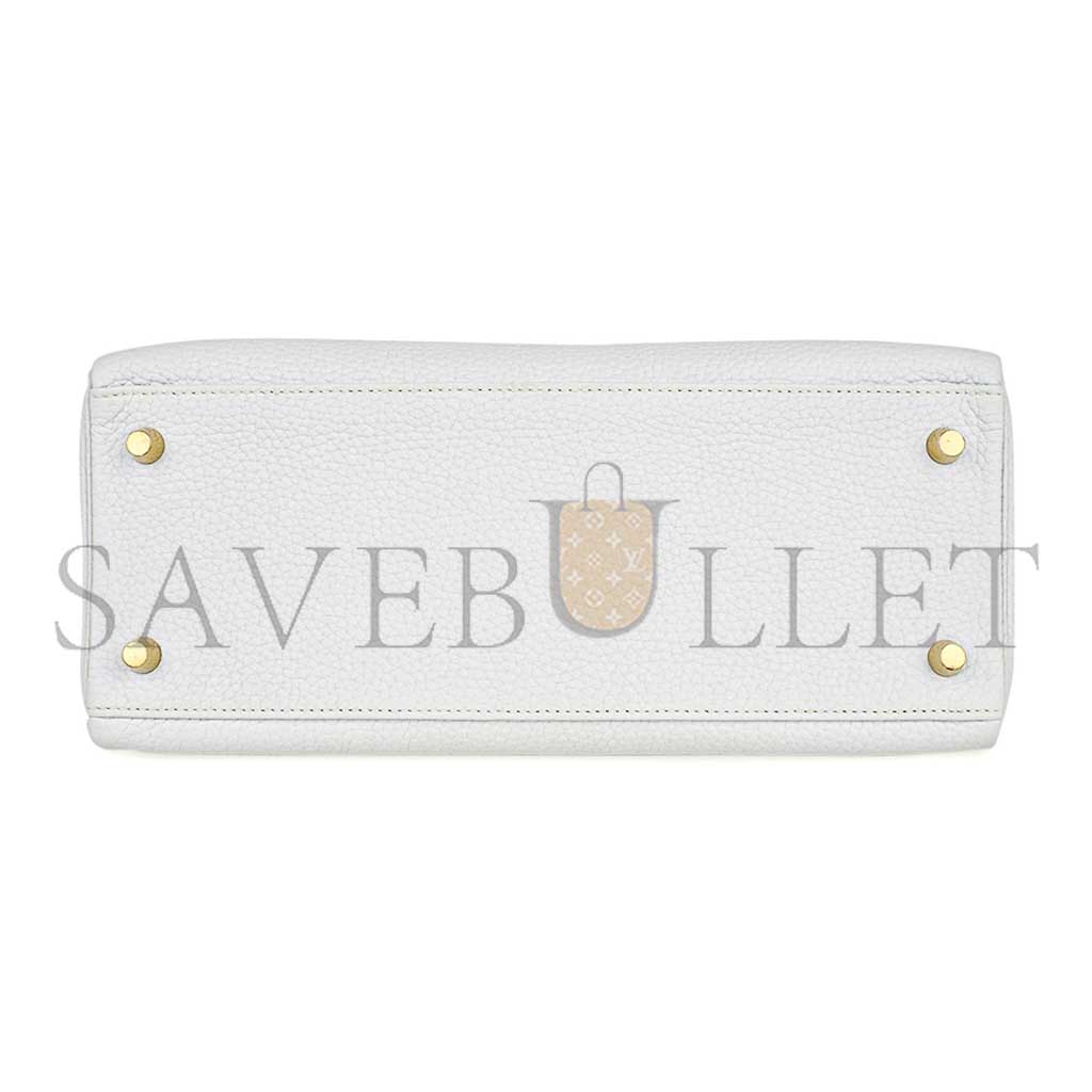 HERMÈS KELLY 28 WHITE BAG GOLD HARDWARE LEATHER (28*22*10cm) 